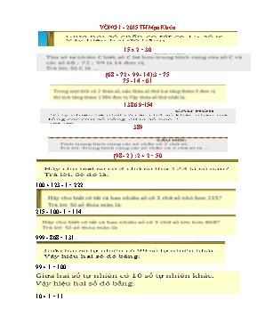 Đề thi violympic Toán Khối 5 - Vòng 12 - Năm học 2015-2016 - Trường TH Mạo Khê A